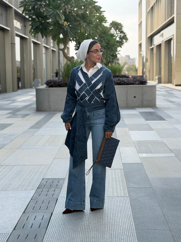 Denim Mohra Top