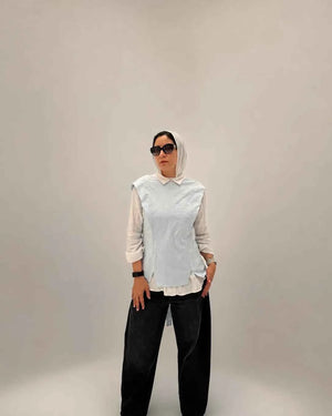 linen V vest