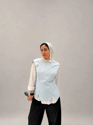 linen V vest