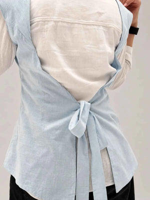 linen V vest