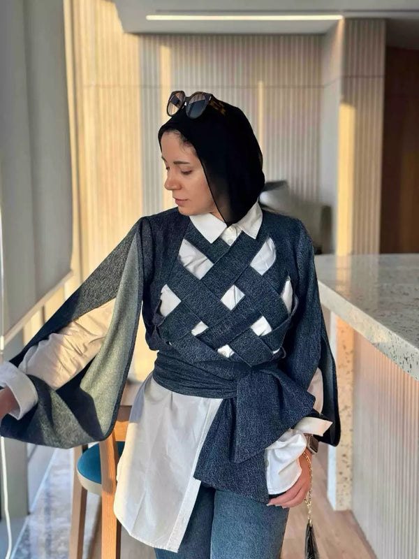 Denim Mohra Top