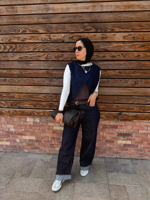 Emily vest dark Denim