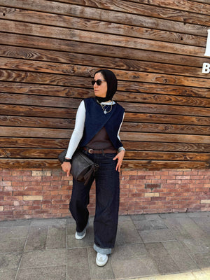 Emily vest dark Denim